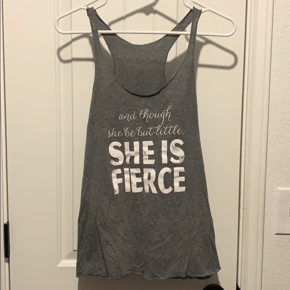 Gray racer back tank - size S